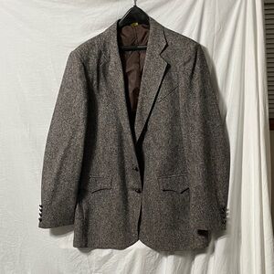 Classic Men's Vintage Grand Entry Western Tweed Blazer in Gray